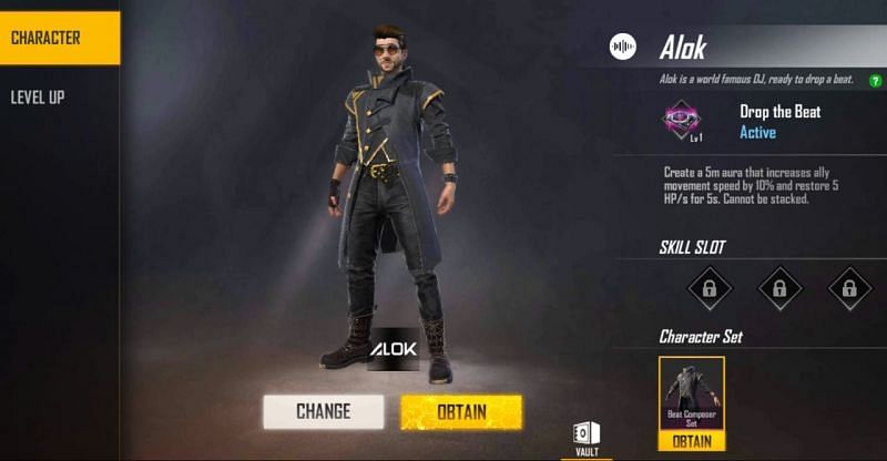 Alok character in Free Fire